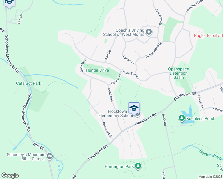 map of restaurants, bars, coffee shops, grocery stores, and more near 26 Quail Run in Washington Township