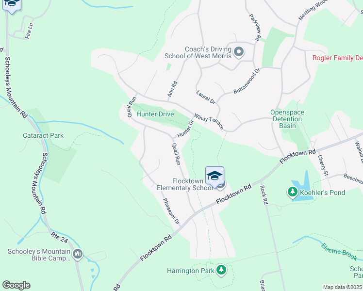 map of restaurants, bars, coffee shops, grocery stores, and more near 26 Quail Run in Washington Township