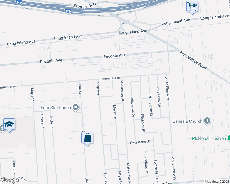 map of restaurants, bars, coffee shops, grocery stores, and more near 16 Lolly Pine Lane in Medford