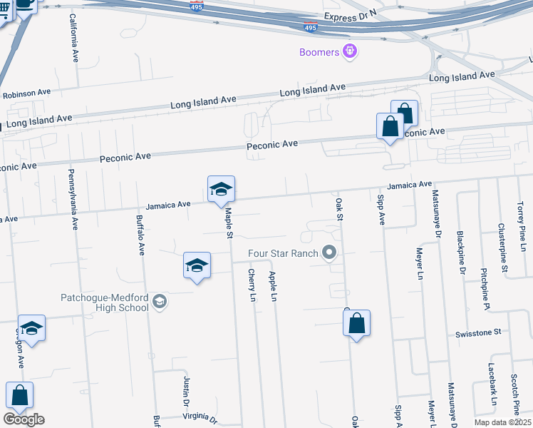 map of restaurants, bars, coffee shops, grocery stores, and more near 10 Classic Court in Medford