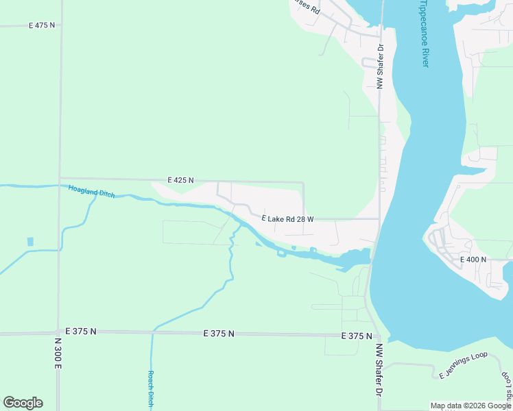 map of restaurants, bars, coffee shops, grocery stores, and more near 3609 East Lake Road 28 West in Monticello