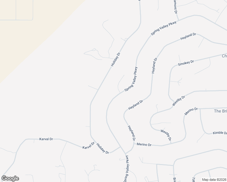 map of restaurants, bars, coffee shops, grocery stores, and more near 627 Spring Valley Parkway in Spring Creek