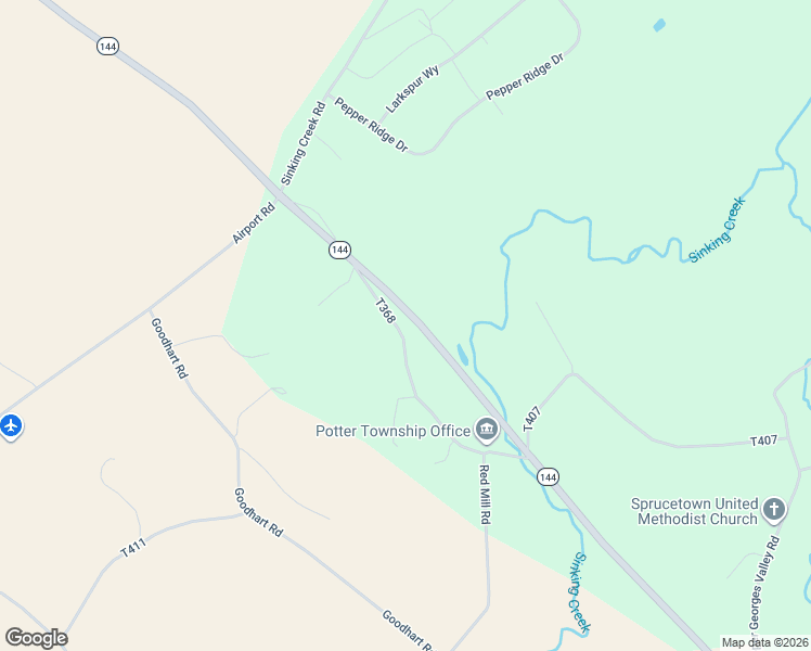 map of restaurants, bars, coffee shops, grocery stores, and more near 478 Old Fort Road in Spring Mills