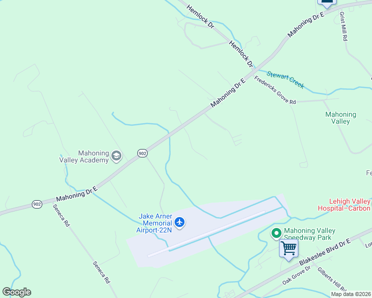 map of restaurants, bars, coffee shops, grocery stores, and more near 123 Sage Court in Lehighton