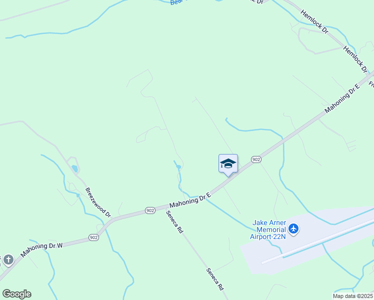 map of restaurants, bars, coffee shops, grocery stores, and more near 2370 Mahoning Drive East in Lehighton