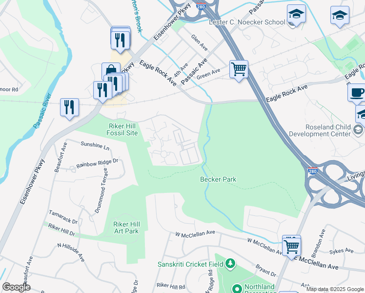 map of restaurants, bars, coffee shops, grocery stores, and more near 100 Avalon Boulevard in Livingston