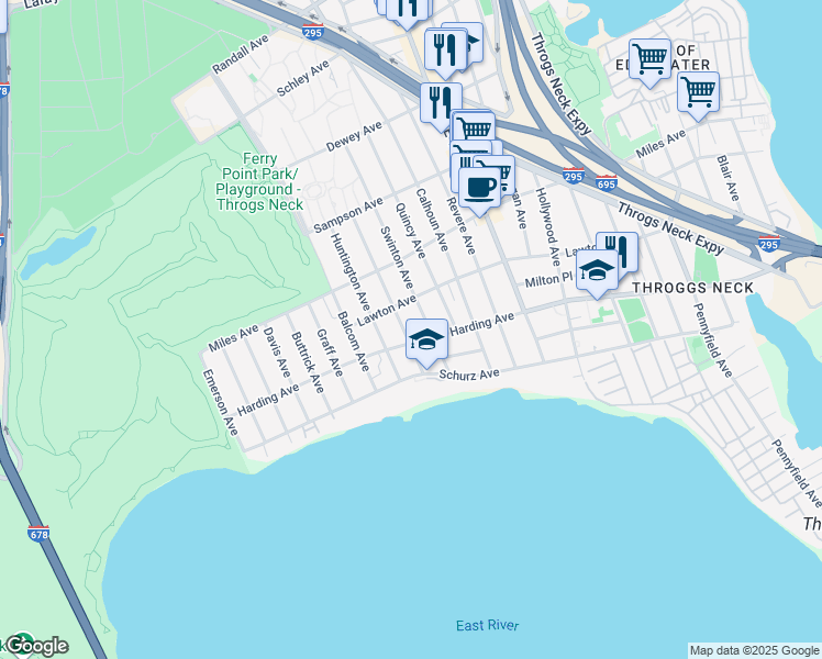 map of restaurants, bars, coffee shops, grocery stores, and more near 230 Brinsmade Avenue in Bronx