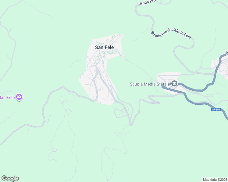 map of restaurants, bars, coffee shops, grocery stores, and more near 54A Via Dante Alighieri in San Fele
