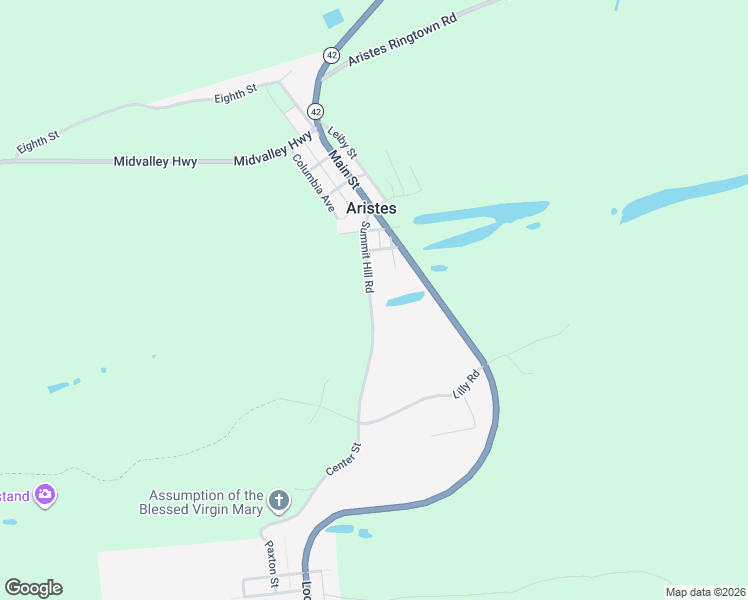 map of restaurants, bars, coffee shops, grocery stores, and more near 419 Center St in Aristes