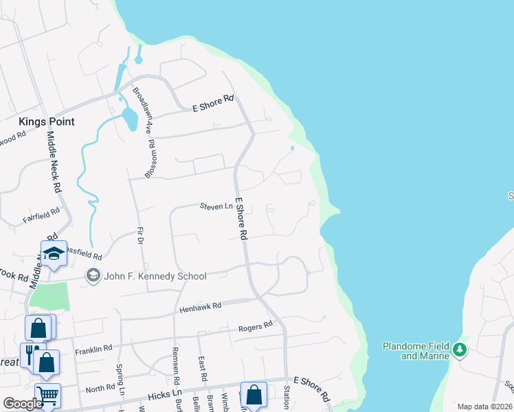 map of restaurants, bars, coffee shops, grocery stores, and more near 3 Pheasant Run in Kings Point