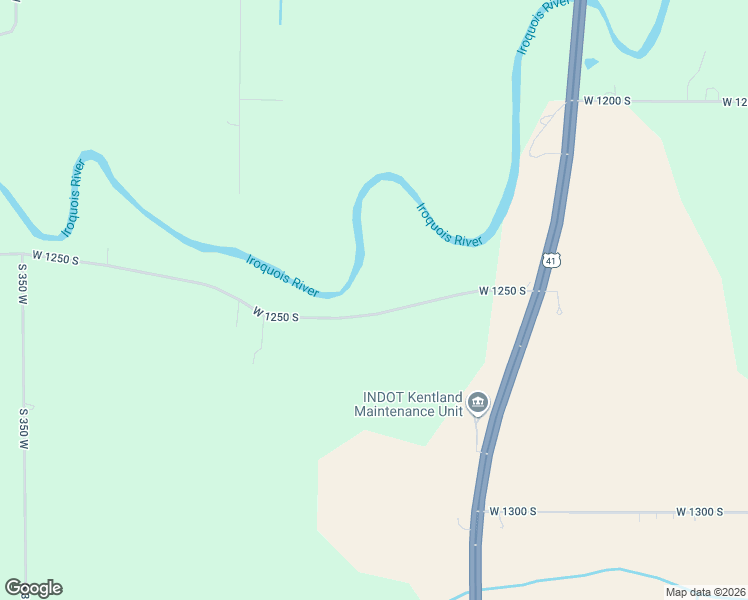 map of restaurants, bars, coffee shops, grocery stores, and more near 2712 West 1250 South in Kentland