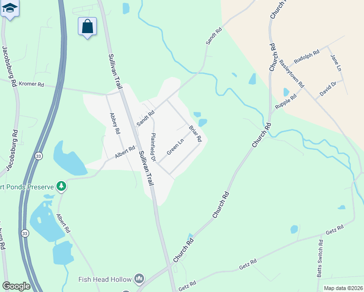 map of restaurants, bars, coffee shops, grocery stores, and more near 542 Green Lane in Pen Argyl