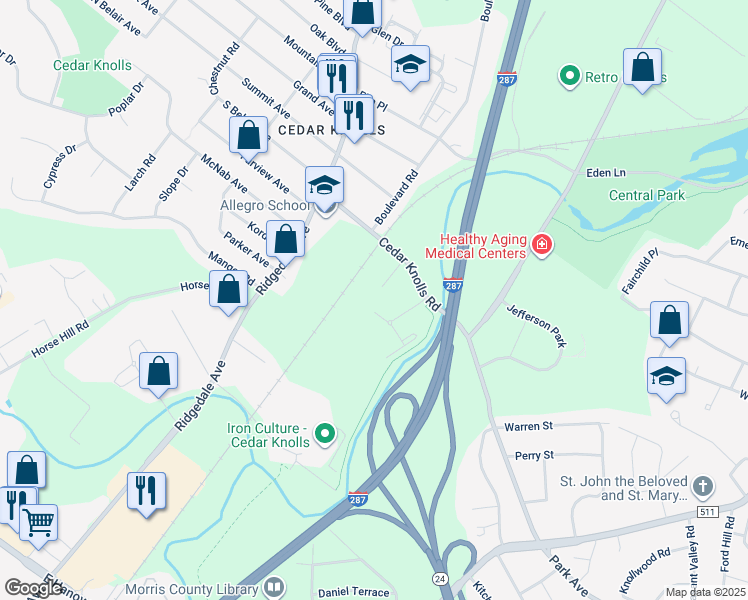 map of restaurants, bars, coffee shops, grocery stores, and more near 200 Woodmont Drive in Hanover