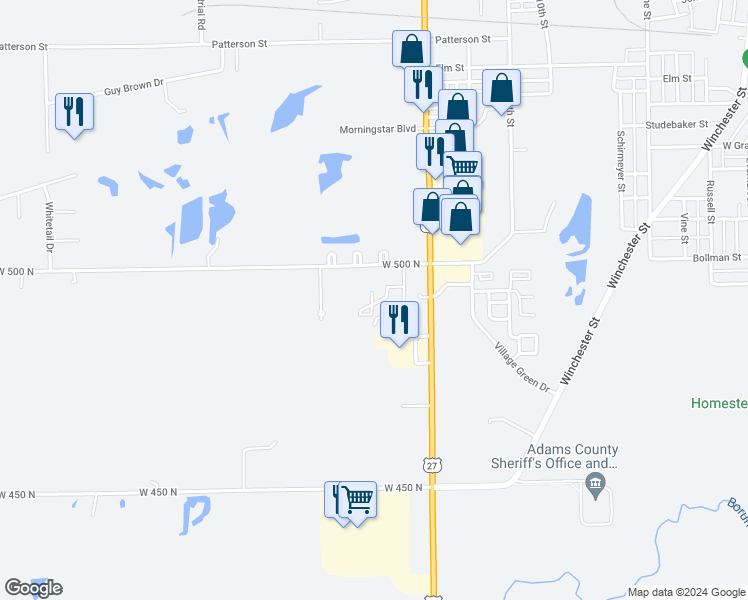 map of restaurants, bars, coffee shops, grocery stores, and more near 1308 South 14th Street in Decatur