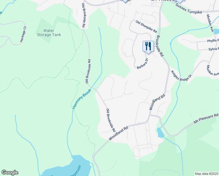 map of restaurants, bars, coffee shops, grocery stores, and more near 6 Wick Lane in Randolph
