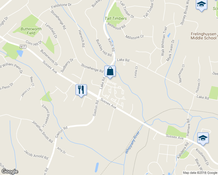 map of restaurants, bars, coffee shops, grocery stores, and more near 10 Timothy Court in Morristown