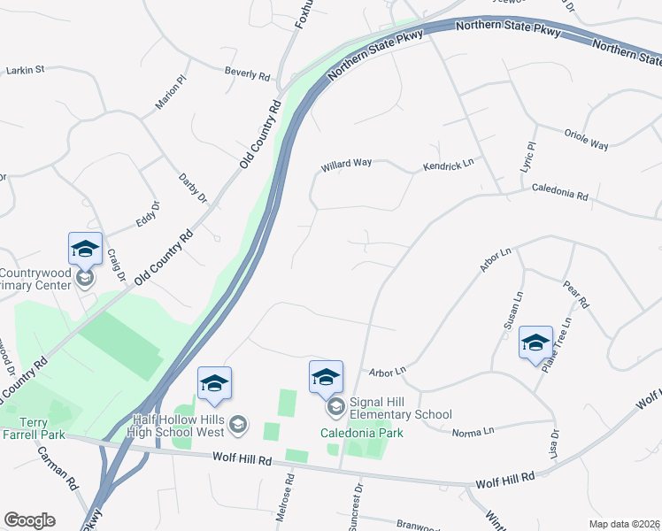map of restaurants, bars, coffee shops, grocery stores, and more near 3 Indian Hill Court in Dix Hills