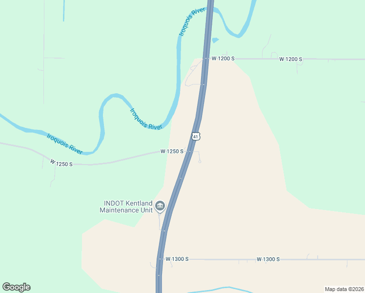 map of restaurants, bars, coffee shops, grocery stores, and more near 2712 West 1250 South in Kentland