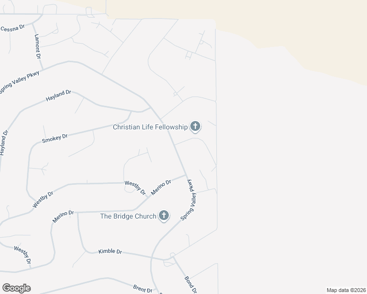 map of restaurants, bars, coffee shops, grocery stores, and more near 811 Spring Valley Parkway in Spring Creek