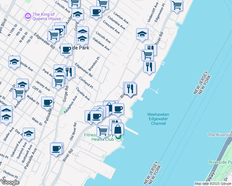 map of restaurants, bars, coffee shops, grocery stores, and more near in 