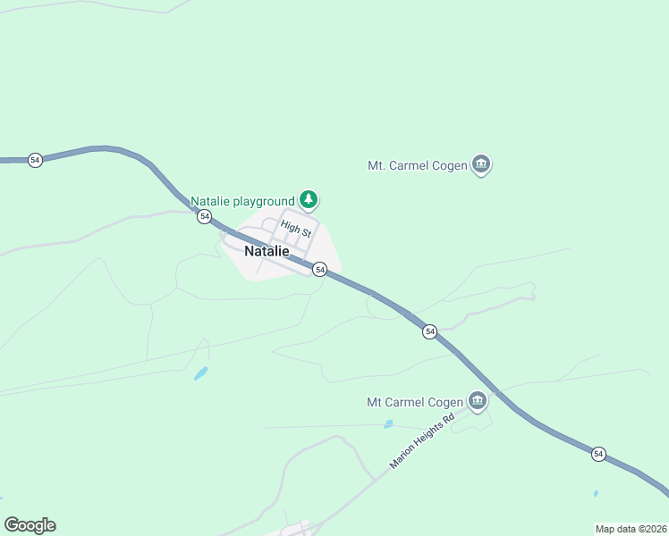 map of restaurants, bars, coffee shops, grocery stores, and more near Colonial Avenue in Mount Carmel