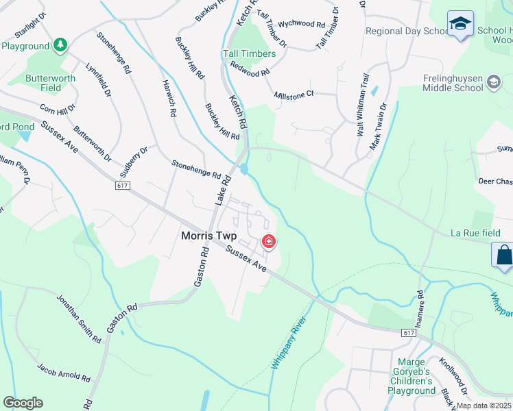 map of restaurants, bars, coffee shops, grocery stores, and more near 31 Hancock Drive in Morristown