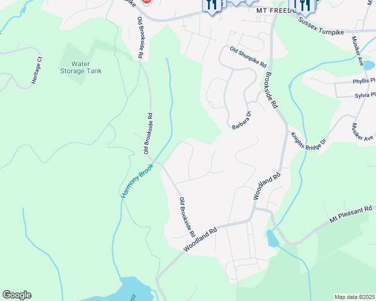 map of restaurants, bars, coffee shops, grocery stores, and more near 6 Wick Lane in Randolph
