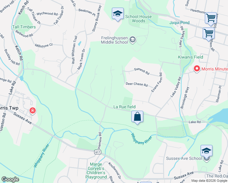map of restaurants, bars, coffee shops, grocery stores, and more near 4 Holmes Court in Morristown