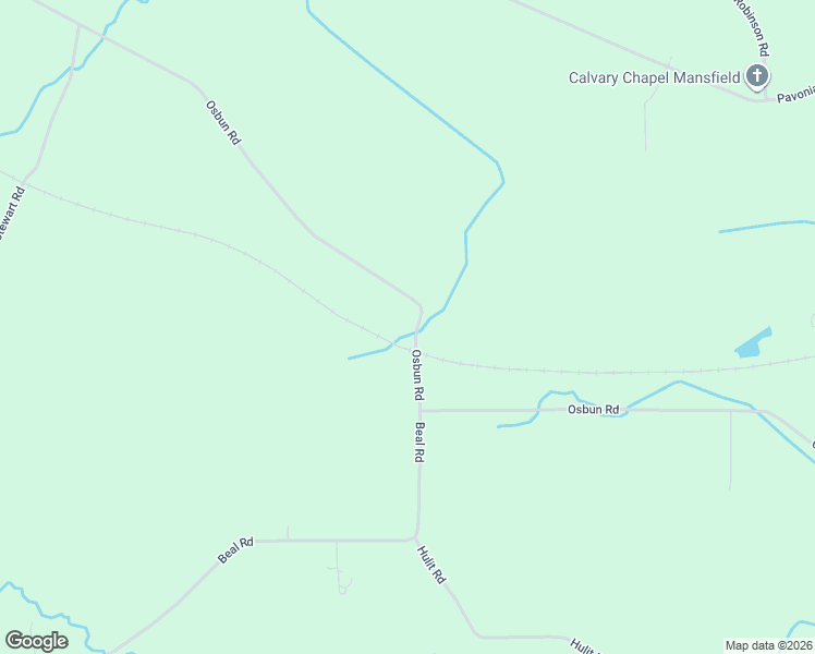 map of restaurants, bars, coffee shops, grocery stores, and more near 1574 Osbun Road in Mansfield