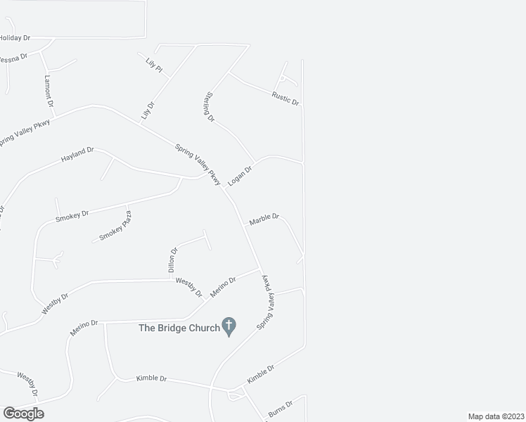 map of restaurants, bars, coffee shops, grocery stores, and more near 321 Marble Drive in Spring Creek