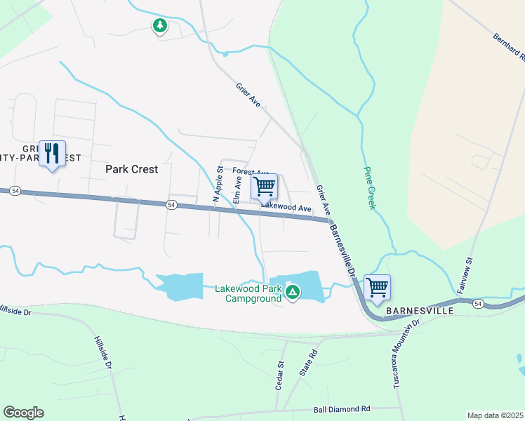 map of restaurants, bars, coffee shops, grocery stores, and more near 830 Barnesville Drive in Barnesville