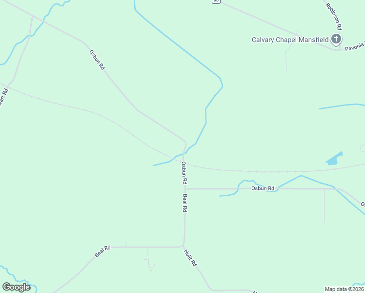 map of restaurants, bars, coffee shops, grocery stores, and more near 1574 Osbun Road in Mansfield