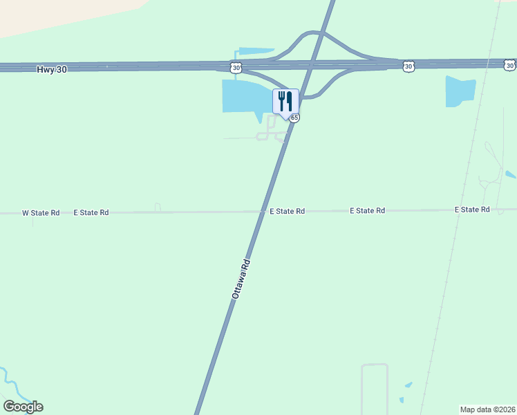 map of restaurants, bars, coffee shops, grocery stores, and more near 5543 Ottawa Rd in Elida