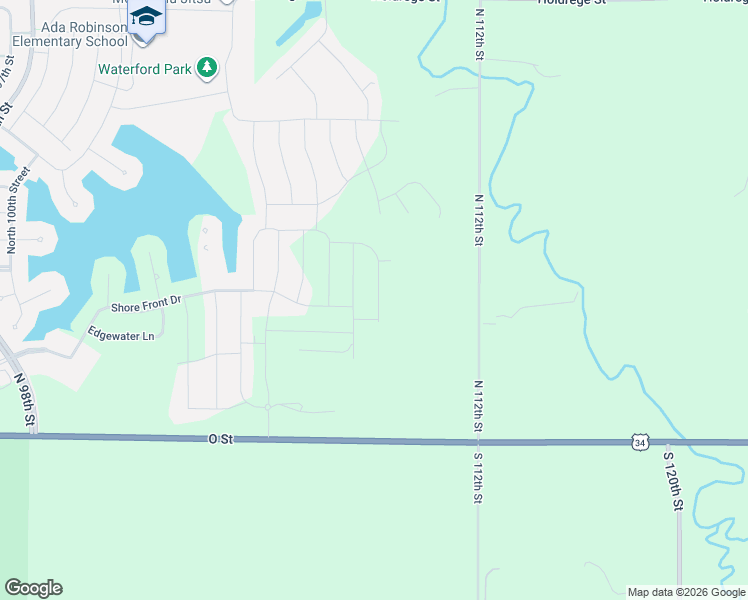 map of restaurants, bars, coffee shops, grocery stores, and more near 303 North 112th Street in Lincoln
