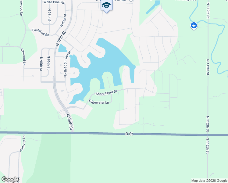 map of restaurants, bars, coffee shops, grocery stores, and more near 10501 Shore Front Drive in Lincoln