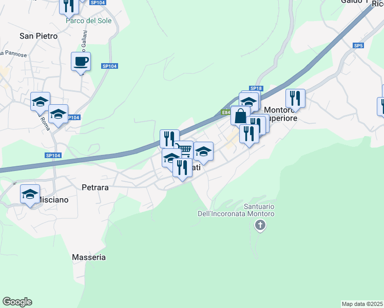 map of restaurants, bars, coffee shops, grocery stores, and more near 6 Cortile Casa Pepe in Torchiati
