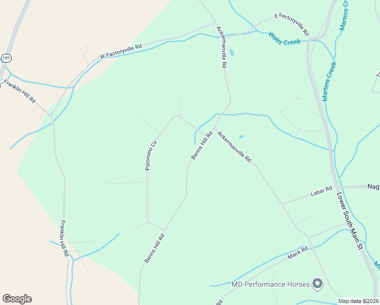 map of restaurants, bars, coffee shops, grocery stores, and more near 83 Benns Hill Road in Bangor