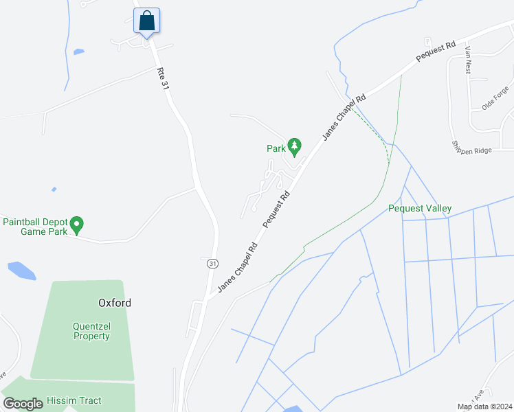 map of restaurants, bars, coffee shops, grocery stores, and more near 30 Cambridge East in Oxford Township