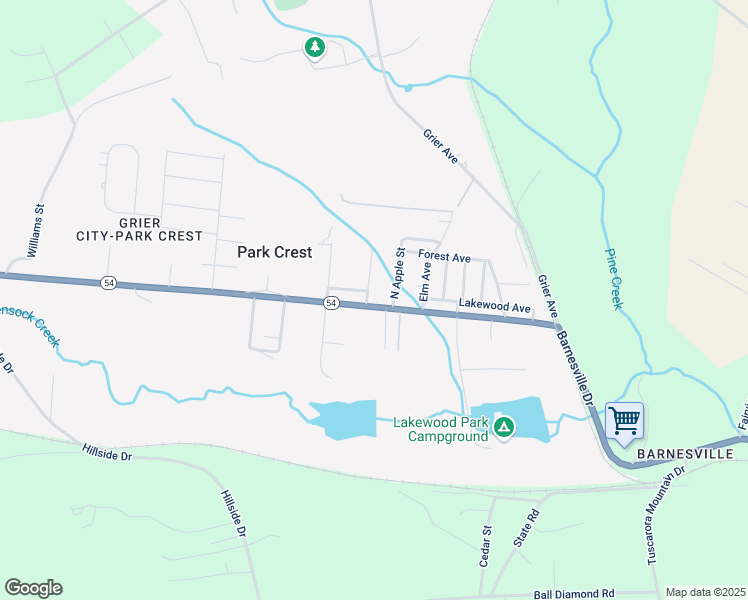 map of restaurants, bars, coffee shops, grocery stores, and more near 11 North Apple Street in Barnesville