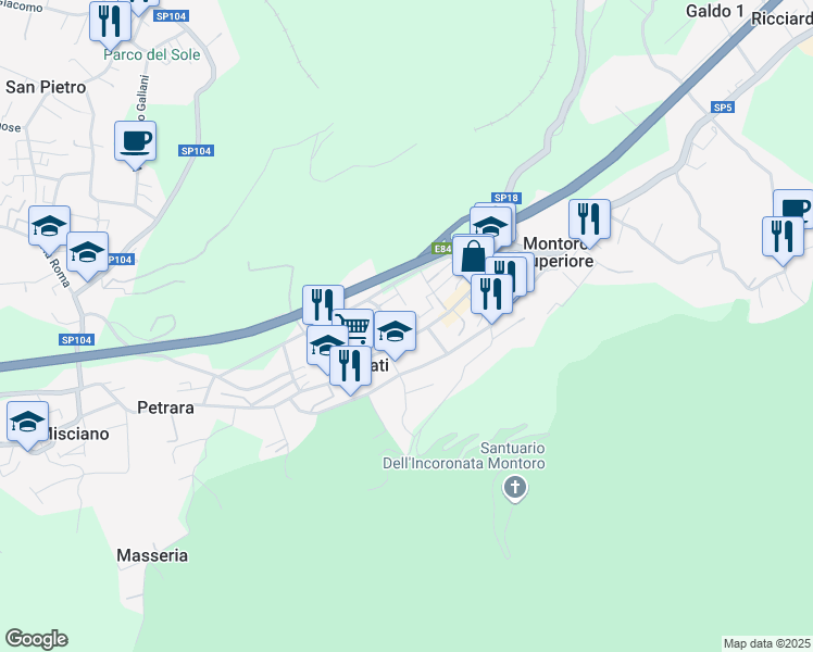 map of restaurants, bars, coffee shops, grocery stores, and more near 6 Cortile Casa Pepe in Torchiati