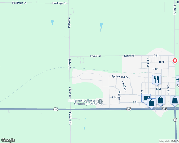 map of restaurants, bars, coffee shops, grocery stores, and more near 1216 Olivia Drive in Eagle