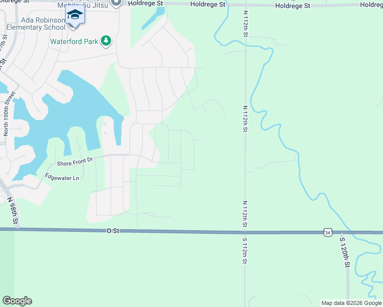 map of restaurants, bars, coffee shops, grocery stores, and more near 303 North 112th Street in Lincoln