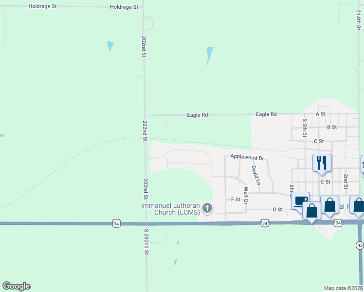 map of restaurants, bars, coffee shops, grocery stores, and more near 1216 Olivia Drive in Eagle