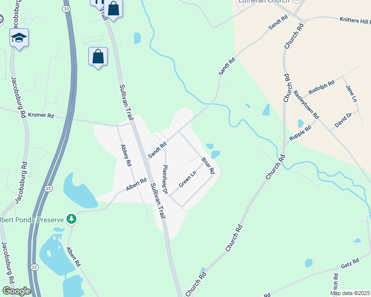 map of restaurants, bars, coffee shops, grocery stores, and more near 591 Briar Rd in Pen Argyl