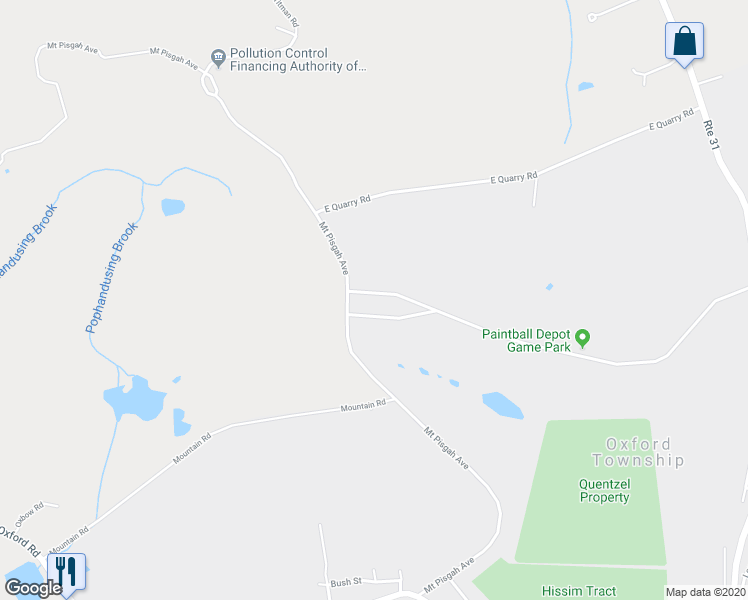 map of restaurants, bars, coffee shops, grocery stores, and more near 196 Mount Pisgah Avenue in Oxford Township