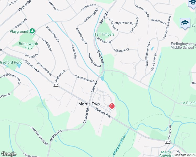 map of restaurants, bars, coffee shops, grocery stores, and more near 252 Lake Road in Morristown