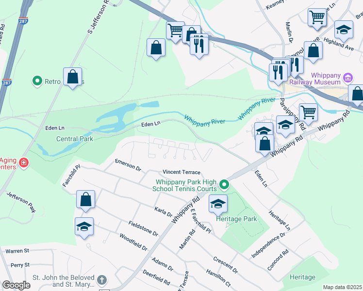 map of restaurants, bars, coffee shops, grocery stores, and more near 3303 Appleton Way in Hanover