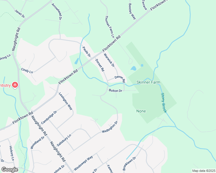 map of restaurants, bars, coffee shops, grocery stores, and more near 19 Dorset Road in Long Valley