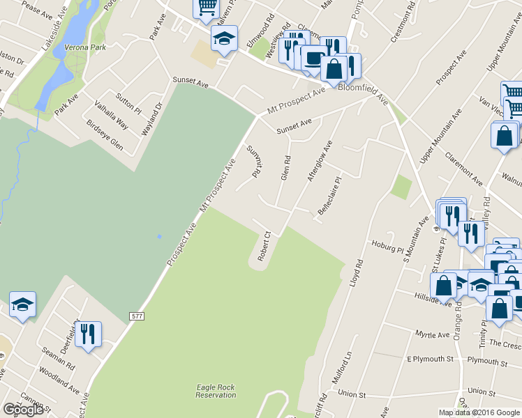 map of restaurants, bars, coffee shops, grocery stores, and more near 17 Gordon Place in Verona