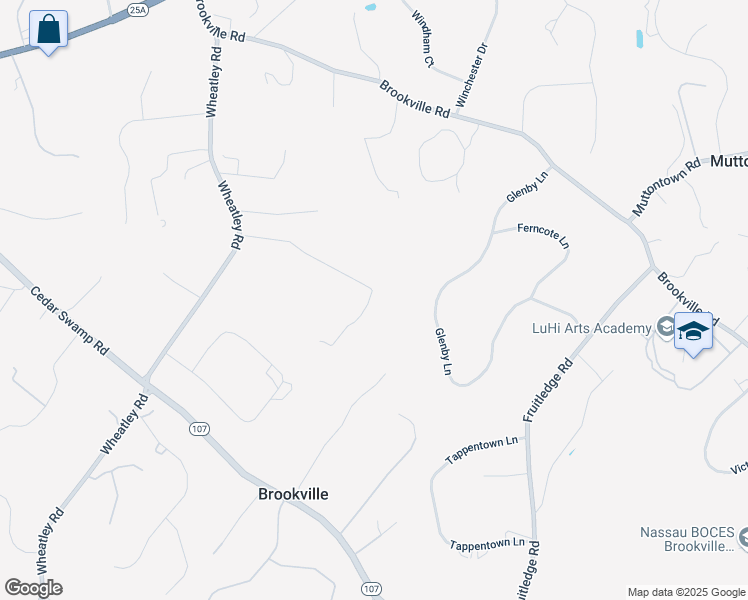 map of restaurants, bars, coffee shops, grocery stores, and more near 68 Wheatley Road in Glen Head